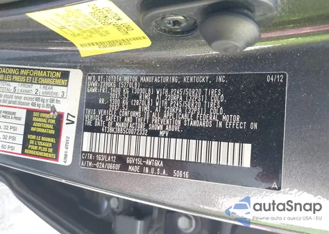 2012 Toyota Venza Limited V6 from USA, damaged, VIN 4T3BK3BB5CU072332